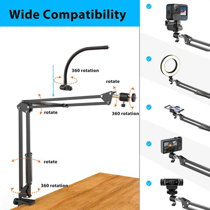 Vlogger's Vision: Overhead Tripod with Ring Light